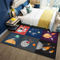 Sikunuo | Multi-Color Children's Room Rug Cute Cartoon Animal Print Rug Polyester Pet-Friendly Easy Care Area Rug