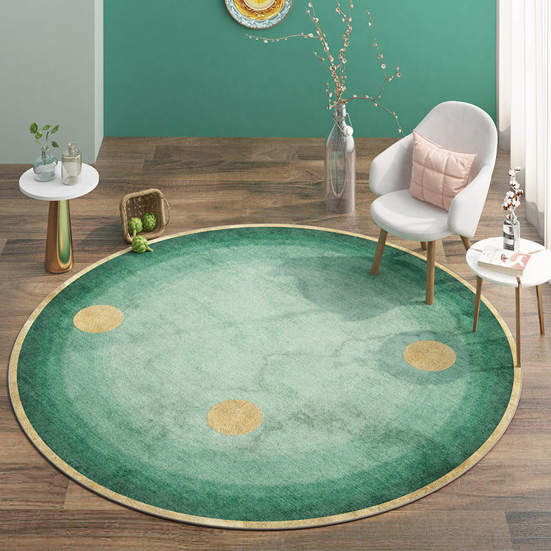 Sikunuo | Casual Minimalist Area Rug Multi-color Geometric Pattern Carpet Anti-slip Backing Carpet for Bedroom