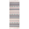 Sikunuo | Americana Bedroom Rug Multicolored geometric print area rug machine washable easy care with fringes