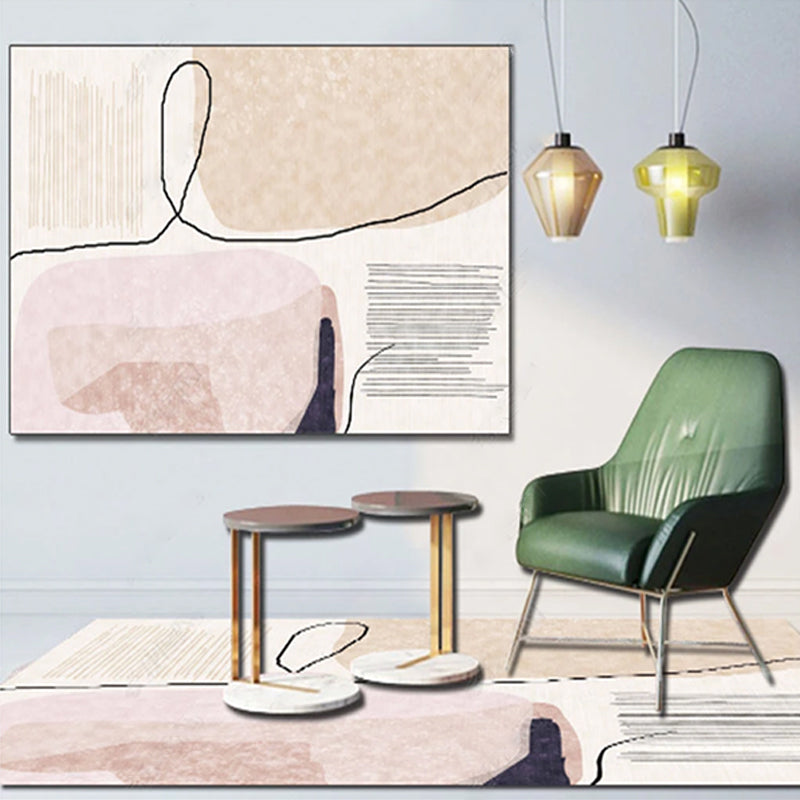 Sikunuo | Living Room Rug Western Abstract Pattern Rug Polypropylene Rug