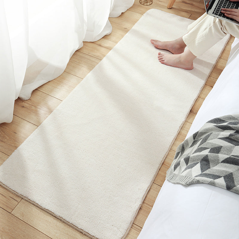Sikunuo | Relaxed Bedroom Rug Multicolored Simple Rug Lambswool Non-Slip Back Easy to Care for Washable Indoor Rug