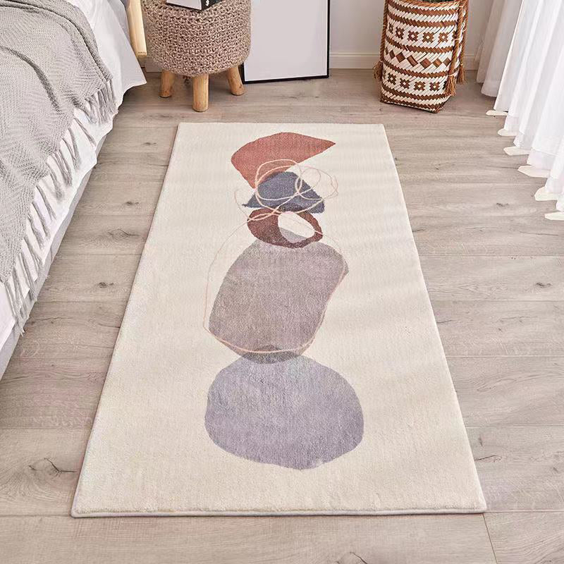 Sikunuo | Southwest Bedroom Carpet Multi-colored Cartoon Printed Area Rug Synthetic Non-slip Rug Machine Washable Rug