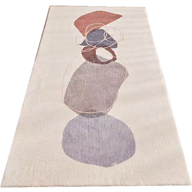 Sikunuo | Southwest Bedroom Carpet Multi-colored Cartoon Printed Area Rug Synthetic Non-slip Rug Machine Washable Rug