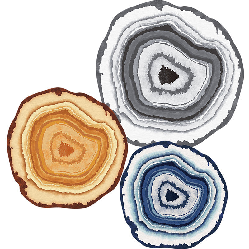 Sikunuo | New Arrival Multicolored Nordic Rug Synthetic Geometric Pattern Rug Non-Slip Stain Resistant Rug for Bedroom