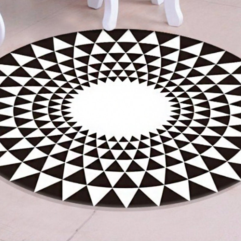 Sikunuo | Scandinavian decorative carpet Multicolored 3D check carpet Polypropylene Easy care Machine washable carpet