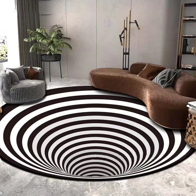 Sikunuo | Scandinavian decorative carpet Multicolored 3D check carpet Polypropylene Easy care Machine washable carpet