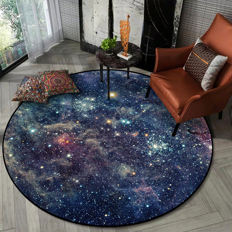 Sikunuo | Nordic Living Room Rug Multifunctional 3D Room Printed Rug Synthetic Non-Slip Back Spot-Resistant Rug