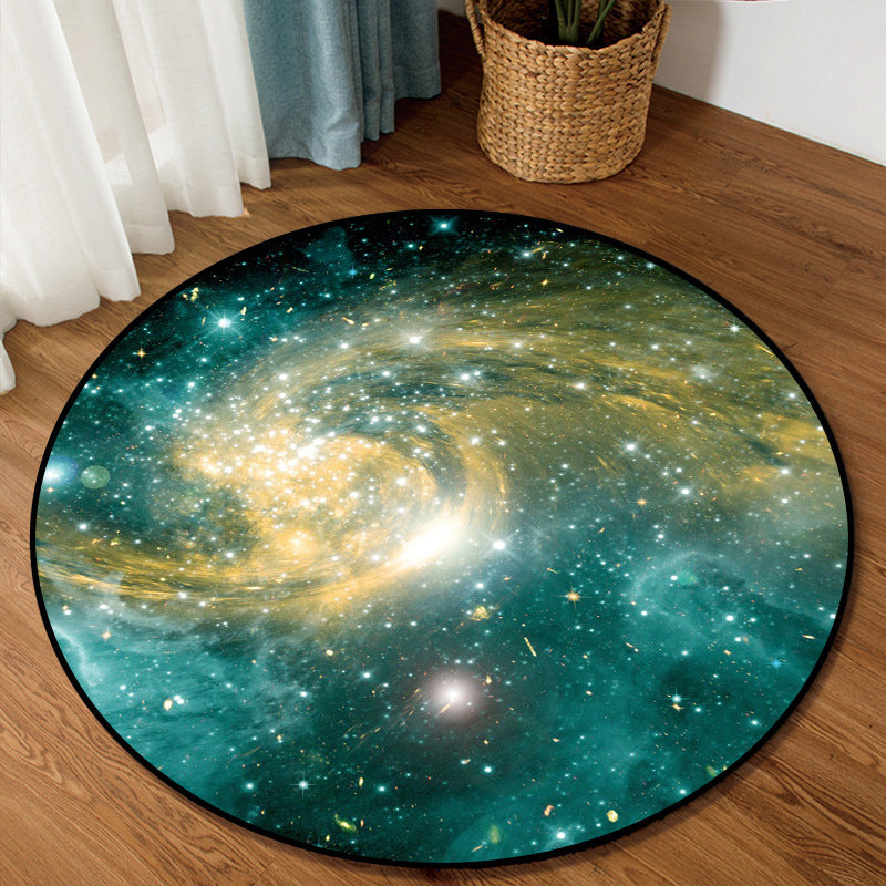 Sikunuo | Nordic Living Room Rug Multifunctional 3D Room Printed Rug Synthetic Non-Slip Back Spot-Resistant Rug