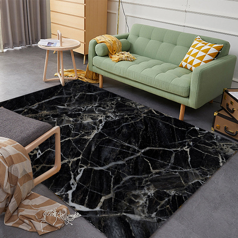 Sikunuo | Colorful Relaxation Area Rug Cotton Blend Cartoon Pattern Indoor Rug Machine Washable Non-Slip Rug for Décor