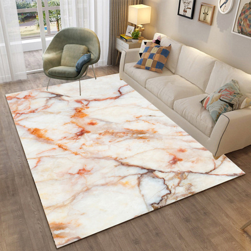 Sikunuo | Colorful Relaxation Area Rug Cotton Blend Cartoon Pattern Indoor Rug Machine Washable Non-Slip Rug for Décor