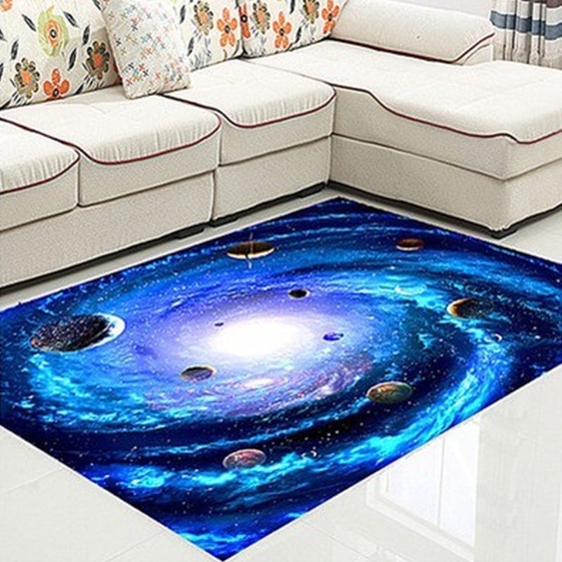 Sikunuo | Funky Kids Rug Multicolor 3D Patterned Polyester Rug Washable Pet Friendly Easy Care Rug