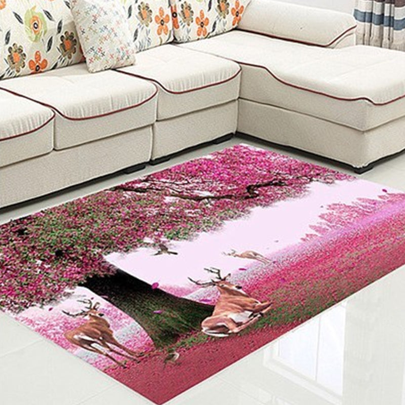 Sikunuo | Funky Kids Rug Multicolor 3D Patterned Polyester Rug Washable Pet Friendly Easy Care Rug