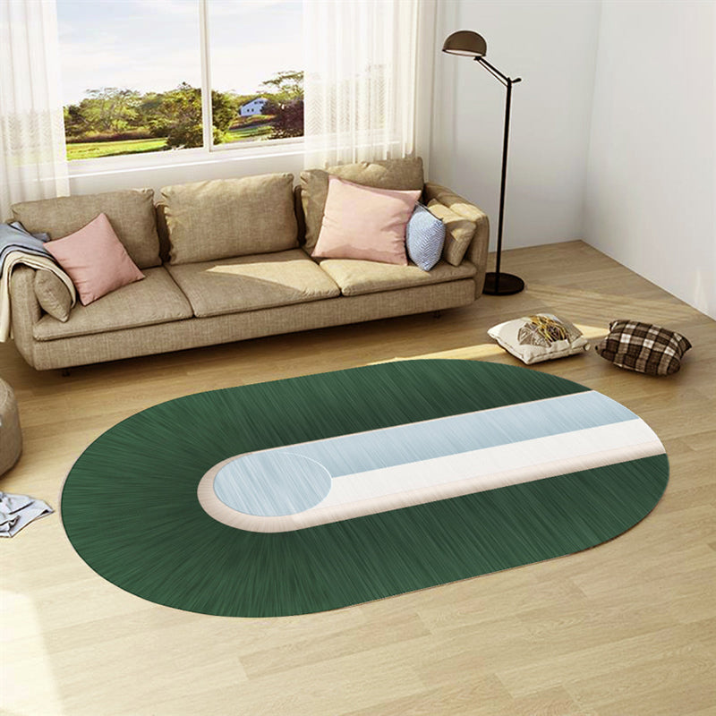 Sikunuo | Casual abstract print rug Multicolor Polyester rug Non-slip underside Stain-resistant rug for living room