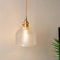 Sikunuo | 1 Head Wall Mount Light Industrial Shade Clear Glass Wall Light Fixture for Nightstand