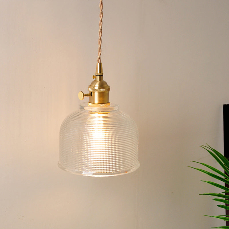 Sikunuo | 1 Head Wall Mount Light Industrial Shade Clear Glass Wall Light Fixture for Nightstand