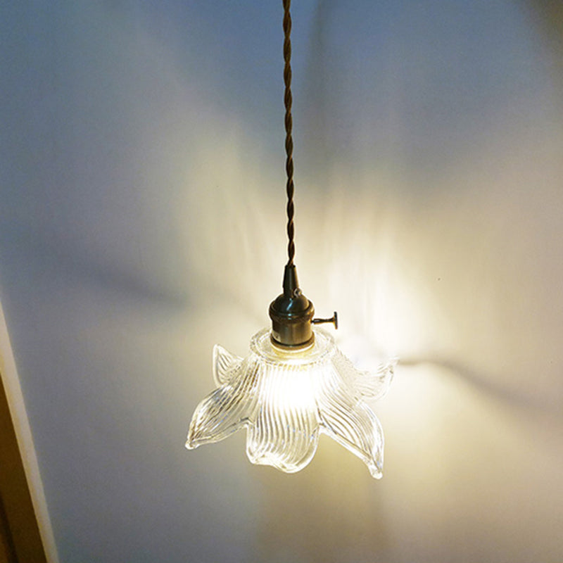 Sikunuo | Minimalist Shade Wall Lamp Single Bulb Clear Glass Wall Lighting Fixture for Living Room