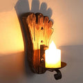 Sikunuo | Layered Glass Wall Lamp Coast Single Lamp Restaurant Wall Lighting in Wood