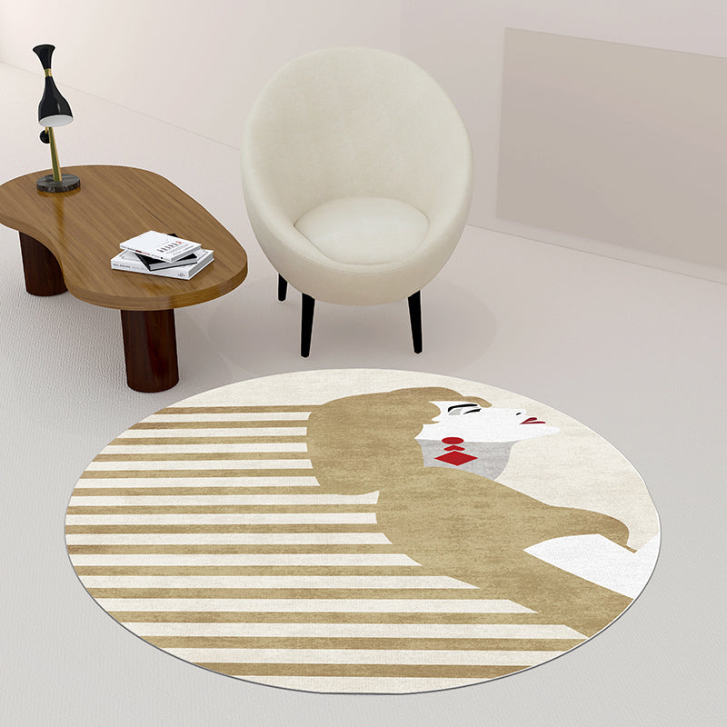 Sikunuo | Multicolored artistic print carpet polypropylene Southwest carpet non-slip backing easy-care carpet for the room