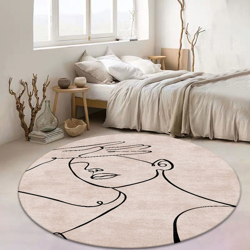 Sikunuo | Multicolored artistic print carpet polypropylene Southwest carpet non-slip backing easy-care carpet for the room