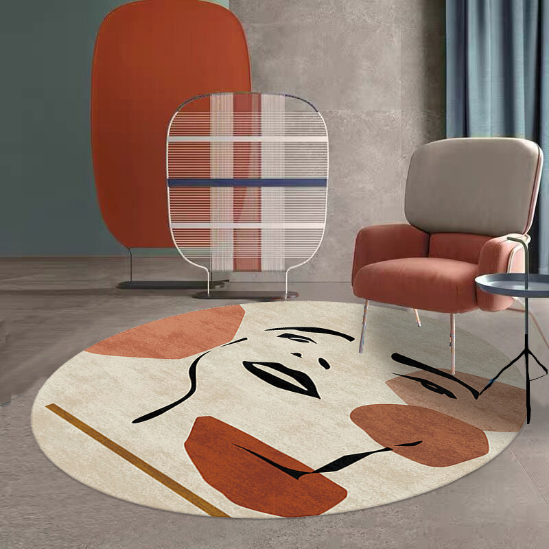 Sikunuo | Multicolored artistic print carpet polypropylene Southwest carpet non-slip backing easy-care carpet for the room