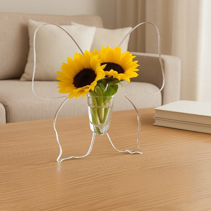 Sikunuo | Artistic Butterfly Clear Flower Vase
