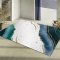 Sikunuo | Glam Home Decoration Rug Multicolored Abstract Print Rug Polypropylene Non-Slip Back Easy Care Rug