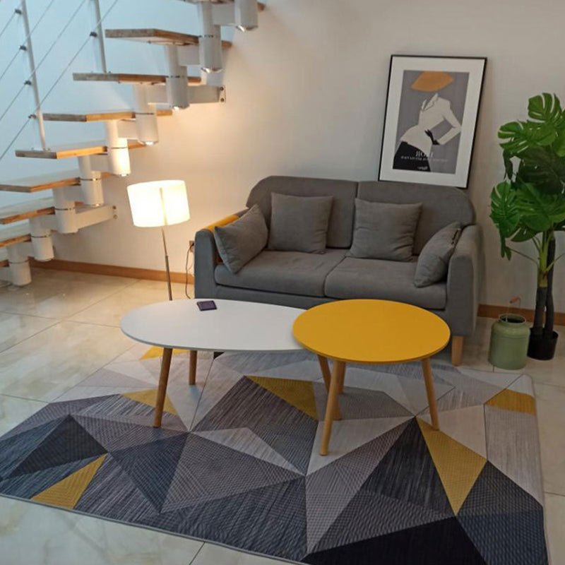 Sikunuo | New geometric carpet multicolor polyester carpet pet-friendly stain-resistant indoor carpet for living room