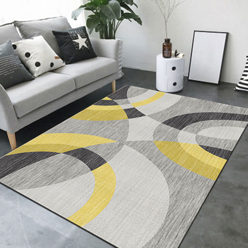 Sikunuo | New geometric carpet multicolor polyester carpet pet-friendly stain-resistant indoor carpet for living room
