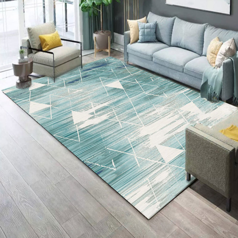 Sikunuo | New geometric carpet multicolor polyester carpet pet-friendly stain-resistant indoor carpet for living room