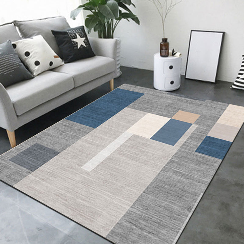 Sikunuo | New geometric carpet multicolor polyester carpet pet-friendly stain-resistant indoor carpet for living room