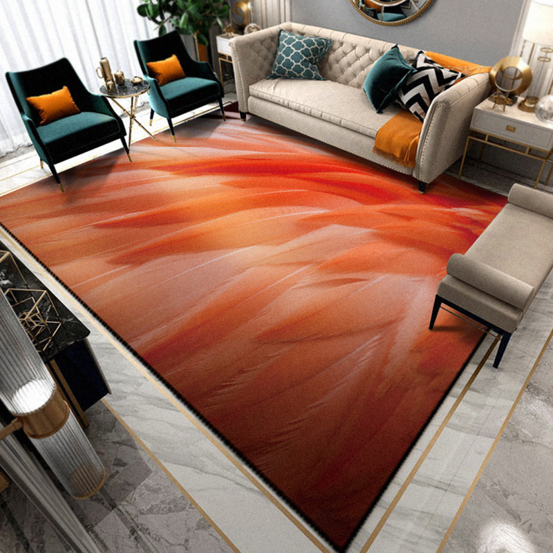 Sikunuo | Multicolored Living Room Rug Unique Animal Print Rug Polypropylene Pet Friendly Washable Area Rug