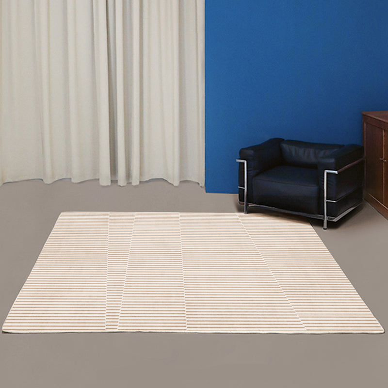 Sikunuo | Casual Multicolor Relaxing Carpet Synthetic Color Block Carpet Non-Slip Back Washable Carpet for Bedroom
