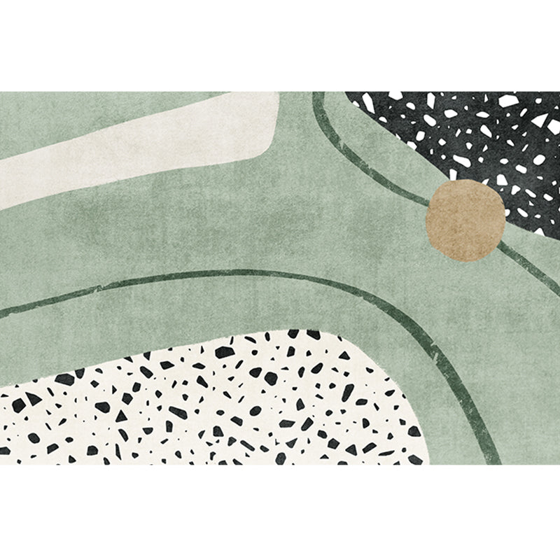 Sikunuo | Western Home Rug Multicolored Abstract Pattern Rug Synthetic Non-Slip Washable Rug