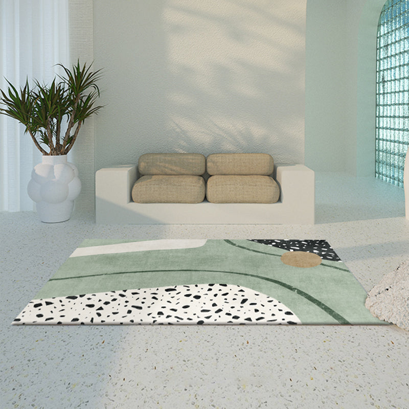 Sikunuo | Western Home Rug Multicolored Abstract Pattern Rug Synthetic Non-Slip Washable Rug