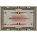 Sikunuo | Morandi color geometric rug synthetic western rug non-slip backing machine washable rug for the living room