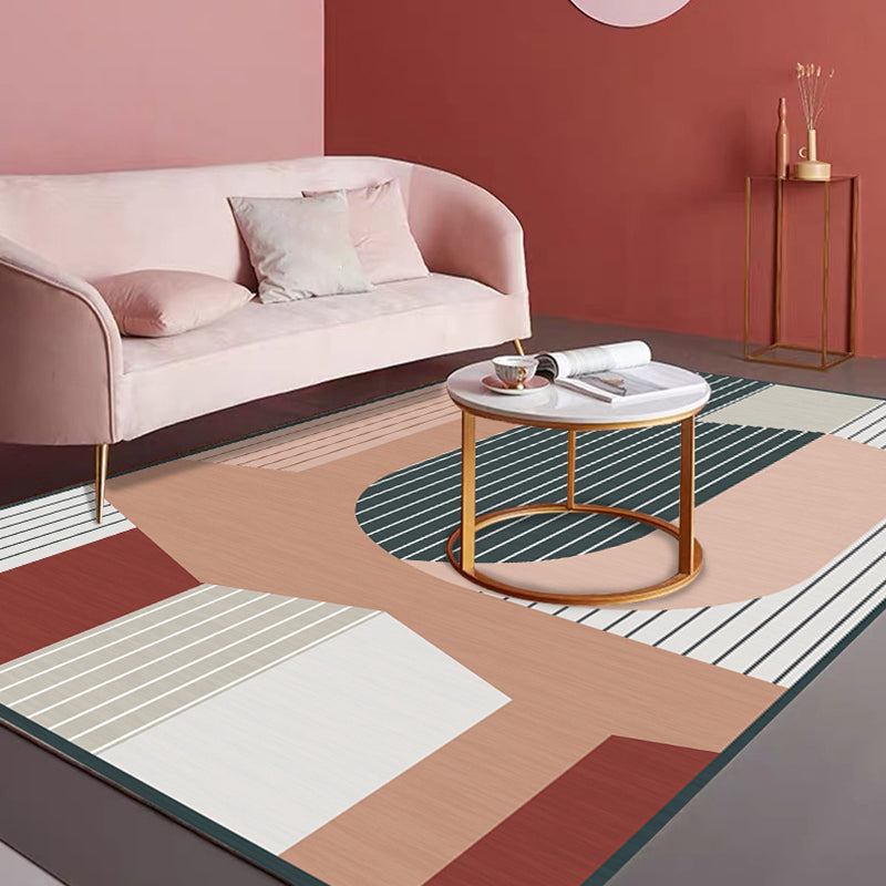 Sikunuo | Morandi color new carpet polyester geometric pattern indoor carpet non-slip pet-friendly washable rug for the living room