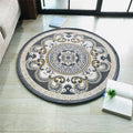 Sikunuo | Western Living Room Carpet Multicolor Floral Pattern Area Rug Polyester Non-Slip Back Washable Rug