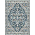 Sikunuo | Retro Floral Print Rug Multicolored Rustic Area Rug Polypropylene Easy Care Non-Slip Backing Rug for Room