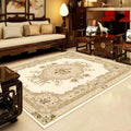 Sikunuo | Retro Multicolored Western Rug Synthetic Flower Design Area Rug Non-Slip Washable Rug for Living Room
