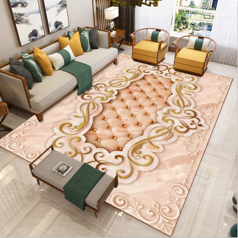 Sikunuo | Luxury Southwest Rug Multicolored Floral Print Rug Pet-Friendly Easy to Care Washable Rug for the Living Room