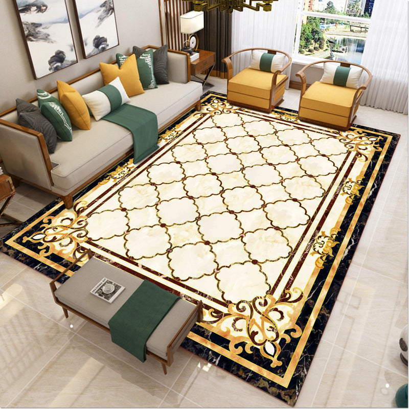 Sikunuo | Luxury Southwest Rug Multicolored Floral Print Rug Pet-Friendly Easy to Care Washable Rug for the Living Room