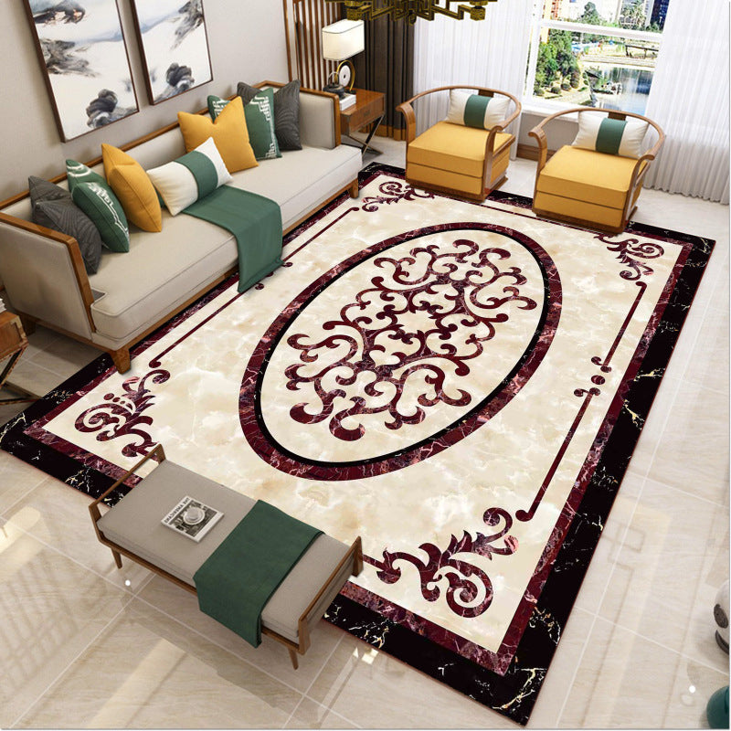 Sikunuo | Luxury Southwest Rug Multicolored Floral Print Rug Pet-Friendly Easy to Care Washable Rug for the Living Room