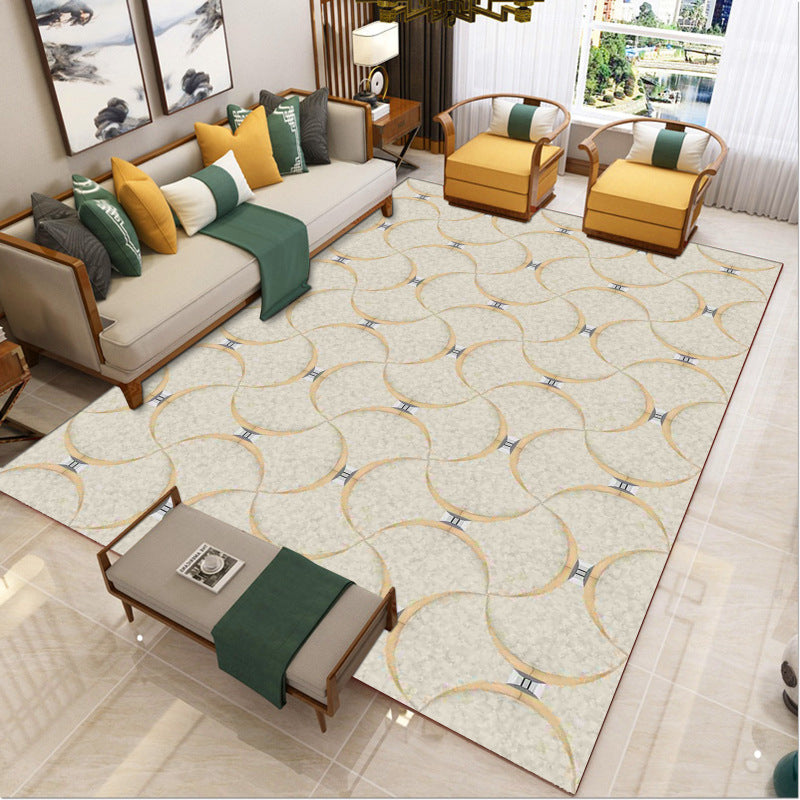 Sikunuo | Luxury Southwest Rug Multicolored Floral Print Rug Pet-Friendly Easy to Care Washable Rug for the Living Room