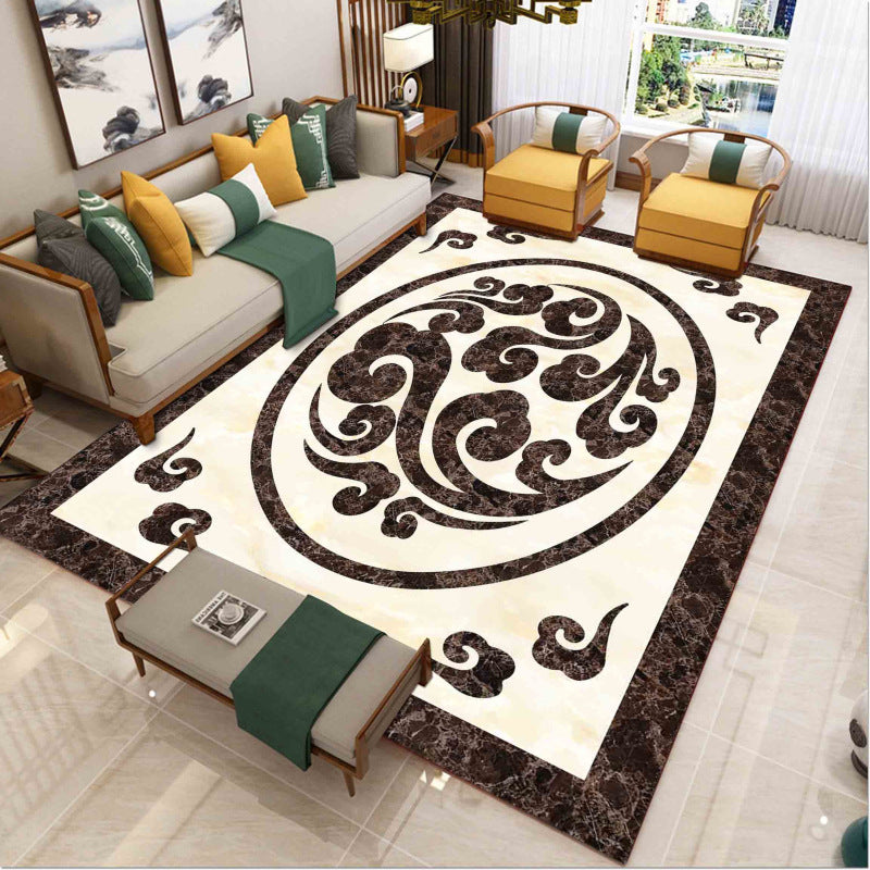 Sikunuo | Luxury Southwest Rug Multicolored Floral Print Rug Pet-Friendly Easy to Care Washable Rug for the Living Room