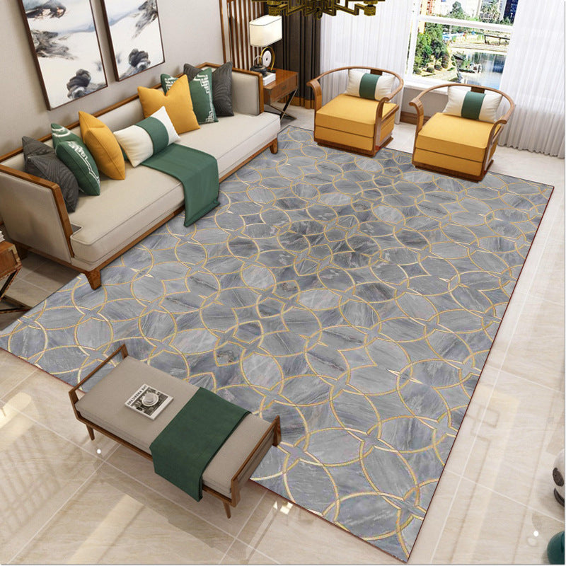 Sikunuo | Luxury Southwest Rug Multicolored Floral Print Rug Pet-Friendly Easy to Care Washable Rug for the Living Room