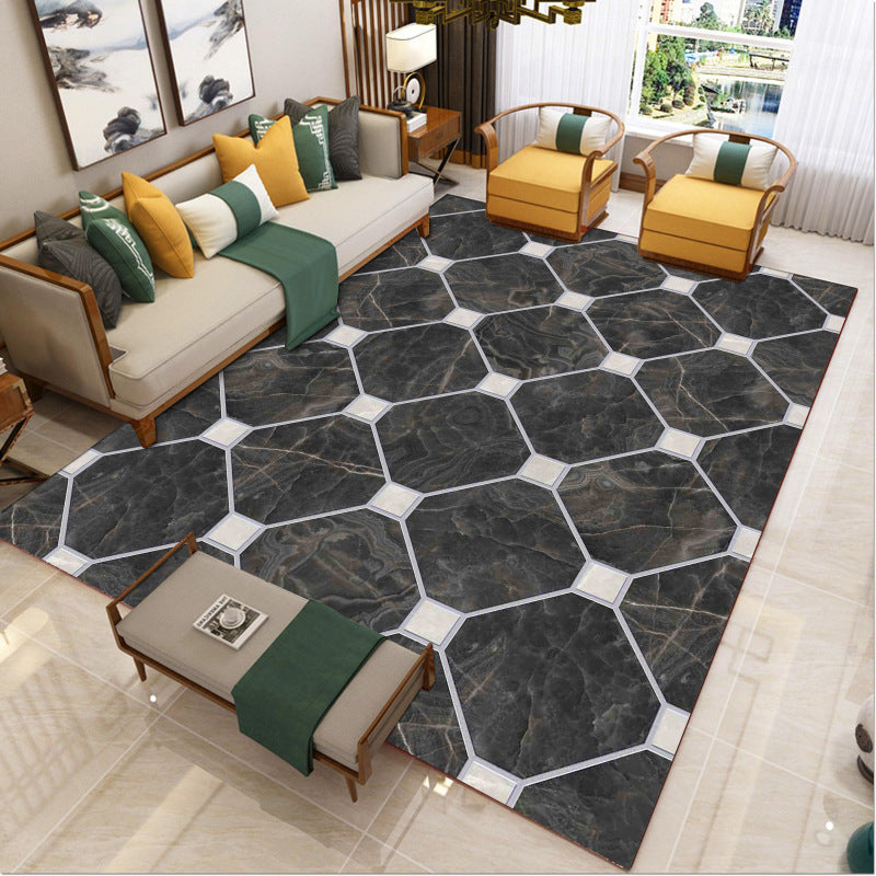 Sikunuo | Luxury Southwest Rug Multicolored Floral Print Rug Pet-Friendly Easy to Care Washable Rug for the Living Room