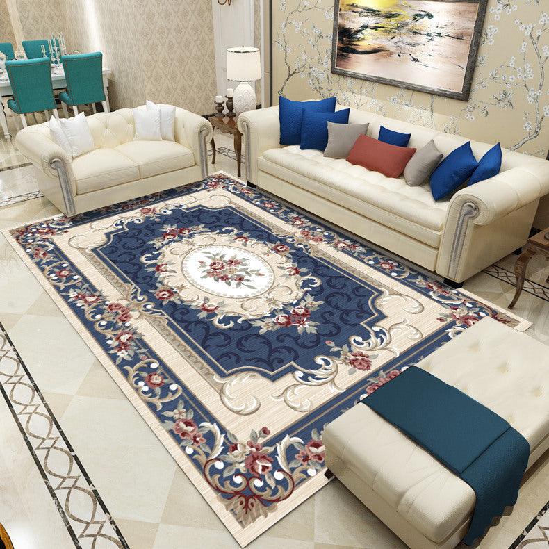 Sikunuo | Antique patterned rug multicolored polypropylene indoor rug easy care washable rug for living room