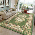 Sikunuo | Multicolored Living Room Carpet Olden Floral Pattern Carpet Polyester Easy Care Machine Washable Indoor Carpet