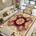 Sikunuo | Olden Floral patterned carpet multicolored synthetic area rug non-slip backing pet-friendly rug for the living room