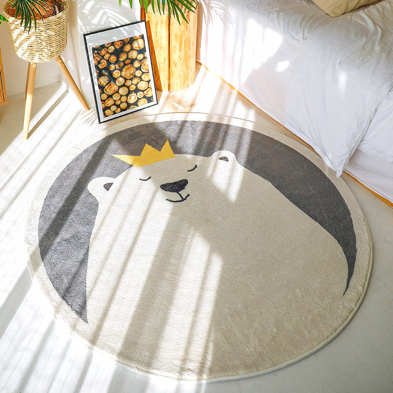 Sikunuo | Beautiful children's room carpet Multicolored cartoon pattern carpet Polyester non-slip machine washable carpet